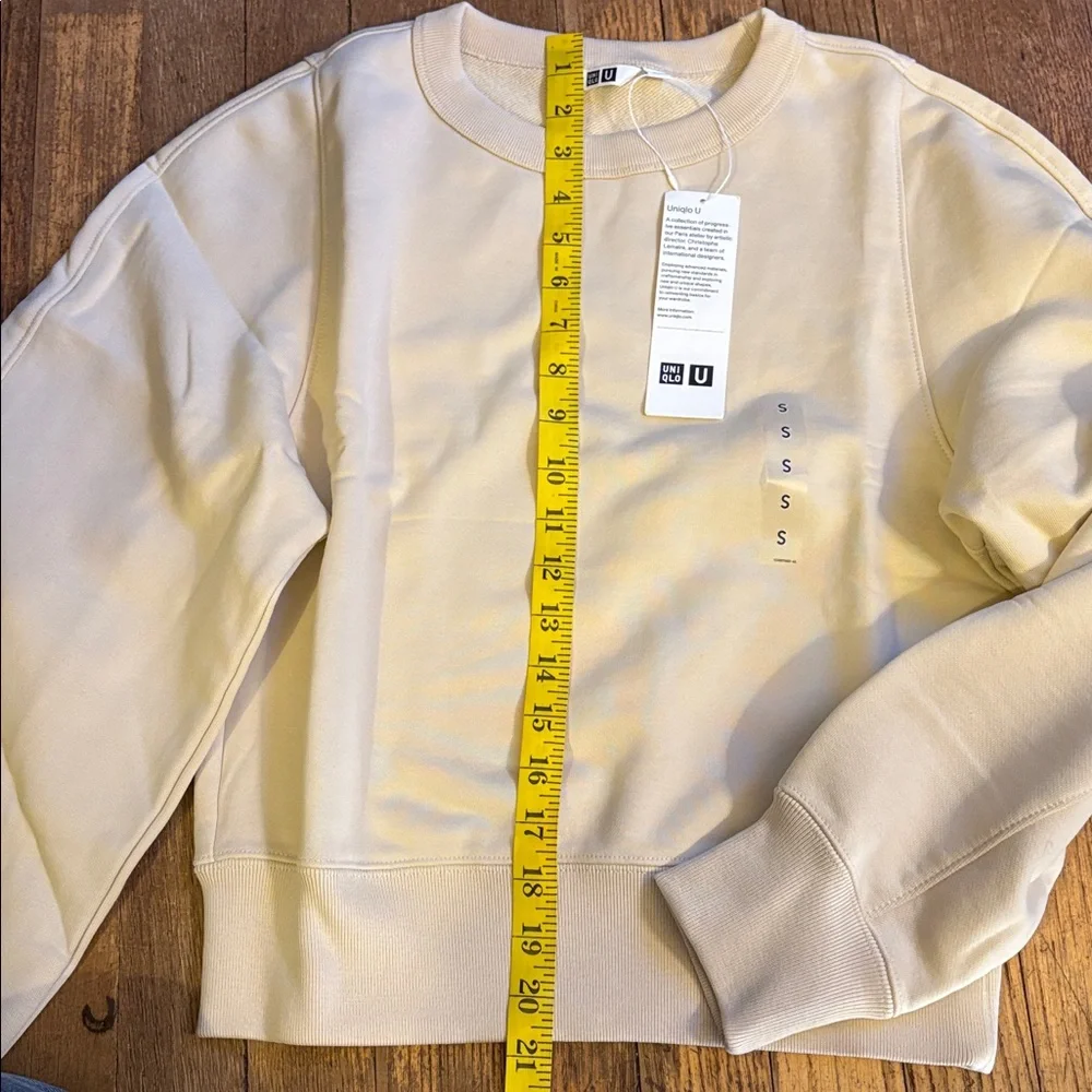 Uniqlo U crewneck sweatshirt pullover ecru S - Picture 15 of 15